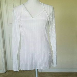 Kenneth Cole 100% Cotton Sheer Blouse